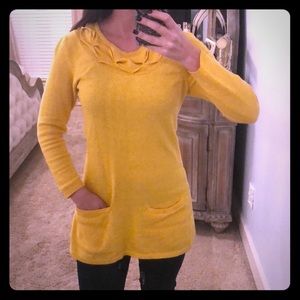 Tulle Mustard Sweater Tunic